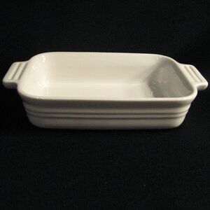 LE CREUSET WHITE 7" RECTANGULAR BAKER